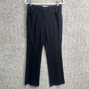 Calvin Klein Dress Pants Women’s 4 Black Crosshatched Modern-Fit Straight Leg